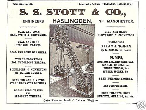 Advertisement for S.S. Stott & Co. Bryan Yorke, www.haslingdens.blogspot.co.uk